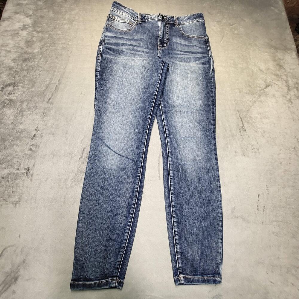 Maurices Jeans Womens 8 Petites Blue Skinny High Rise Medium Wash Stretch